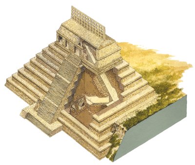 Palenque, Mexico. Tempel van de Inscripties door Fernando Aznar Cenamor